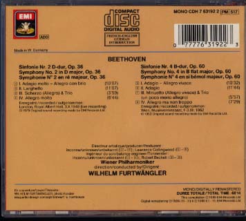 交響曲 第2番/4番 ベートーベン - 中古オーディオ 高価買取