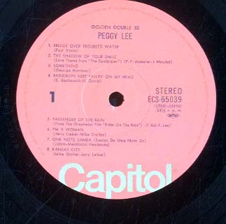 PEGGY LEE GOLDEN DOUBLE 32 PEGGY LEE(vo) - 中古オーディオ