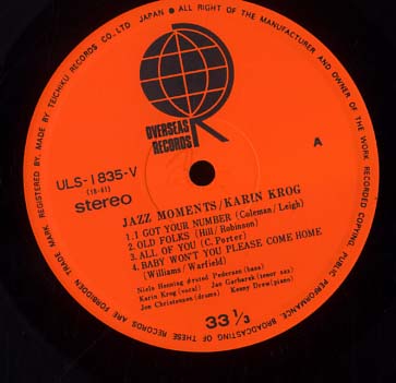 JAZZ MOMENTS WITH KARIN KROG KARIN KROG(VO) - 中古オーディオ 高価