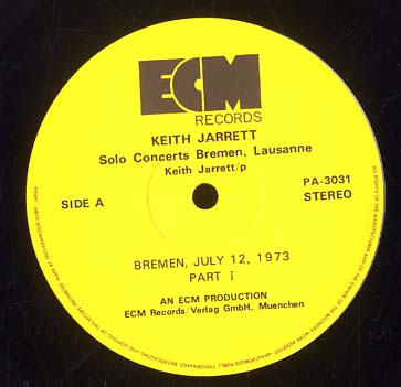 SOLO CONCERTS/BREMEN LAUSANNE KEITH JARRETT(p) - 中古