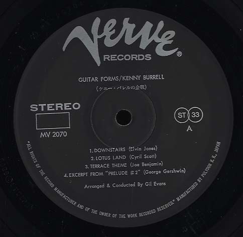GUITAR FORMS/ケニー・バレルの全貌/KENNY BURRELL KENNY BURRELL(g