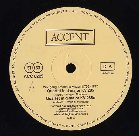 モーツァルト：フルート四重奏曲（全4曲） モーツァルト - 中古