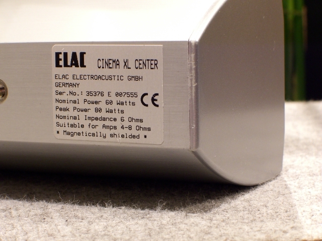 エラック/ELAC CINEMA XL CENTER センタースピーカー 中古 動作品 ELAC