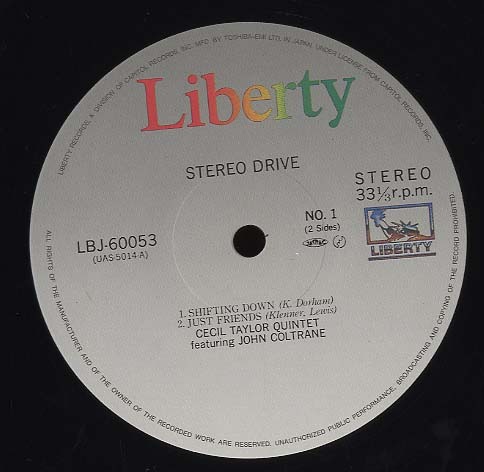 洋楽 The Cecil Taylor Quintet / Stereo Drive The Cecil Taylor Quintet – Stereo Drive – Vinyl (LP, Album