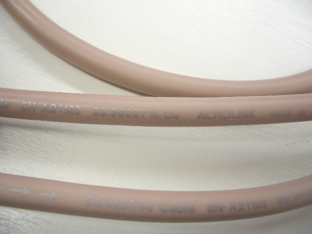 ACROTEC ストレスフリーケーブル 6N-S1000 190cm×2 正規代理店