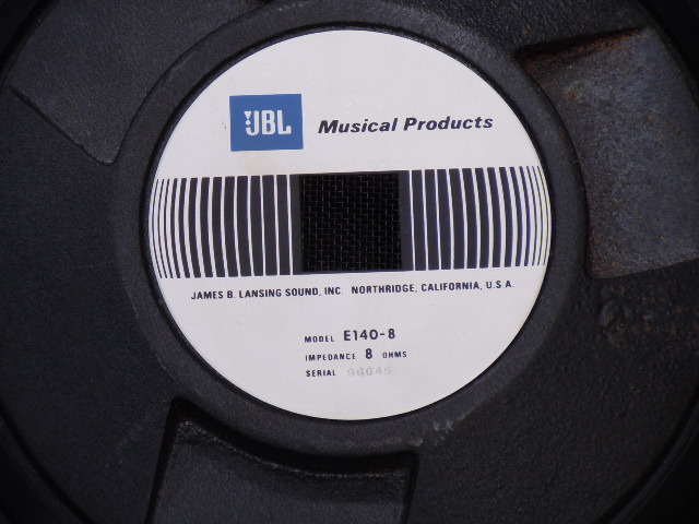 JBL E140-8 15インチ ウーファー スピーカー 38cm 8Ω 名機 【公式通販】