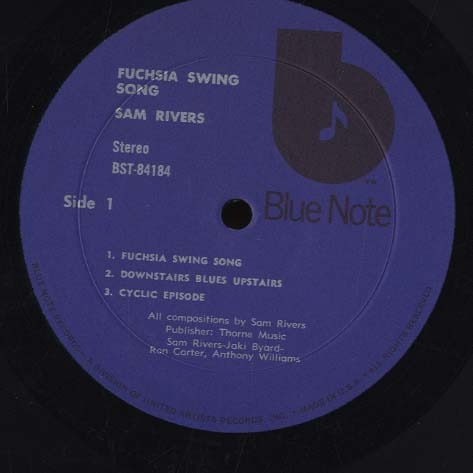 【中古】Sam s Fuchsia Swing Song レコード Sam Rivers – Fuchsia Swing Song – Vinyl (LP, Album, Mono