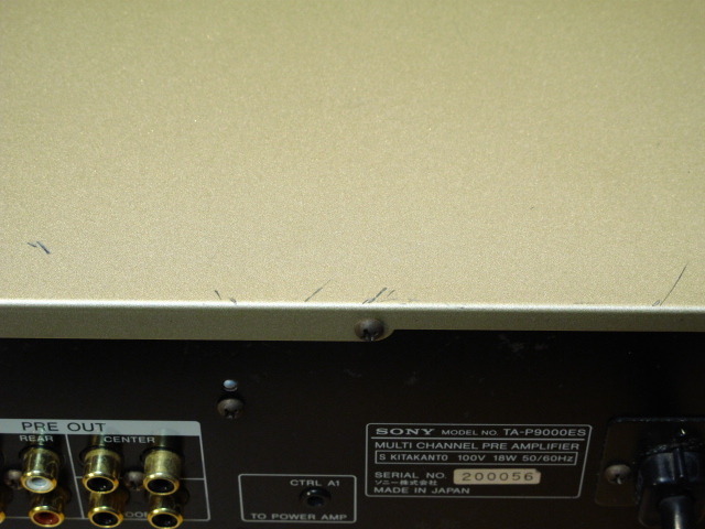 ぺ*6様 SONY マルチチャンネル プリアンプ TA-P9000ES 現状品 希少 動作品 SONY ソニー アンプ TA-P9000ES マルチプリアンプ 希少
