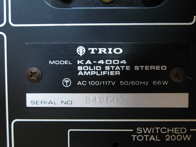 KA-4004 TRIO - 中古オーディオ 高価買取・販売 ハイファイ堂