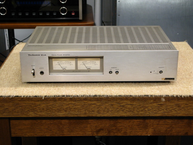 34♪Technics SE-9021A テクニクス ステレオパワーアンプ 通電OK 音