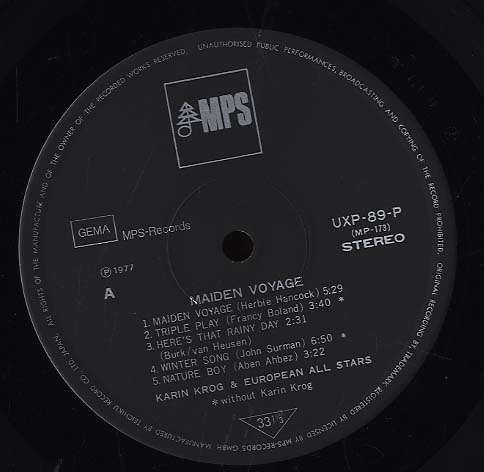 MAIDEN VOYAGE/KARIN KROG KARIN KROG(vo) - 中古オーディオ 高価買取
