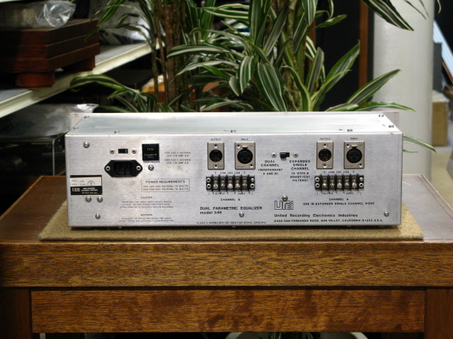 配信機器・PA機器・レコーディング機器 Urei - 546 Dual Parametric Equaliser 中古音響機材 新入荷!! Urei MODEL-546 DUAL PARAMETRIC EQUALIZER