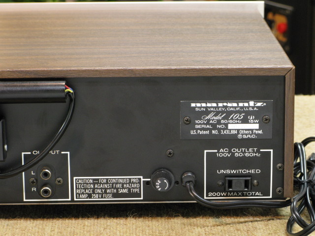 Model 105 marantz - 中古オーディオ 高価買取・販売 ハイファイ堂
