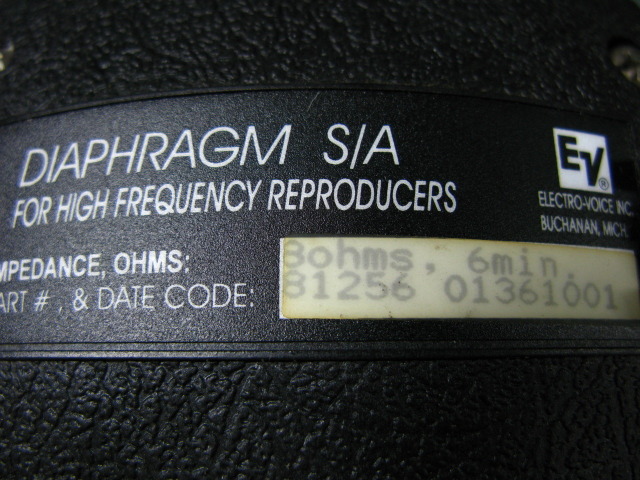 Electro Voice DH7 ドライバー1ペア 良品 Electro Voice DH7