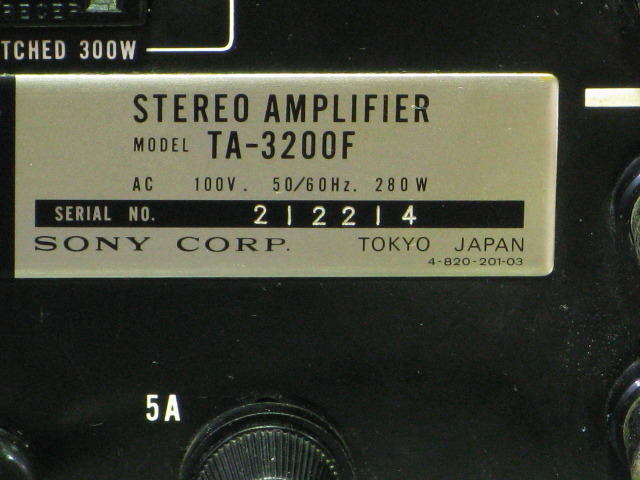 TA-3200F SONY - HiFi-Do McIntosh/JBL/audio-technica/Jeff Rowland