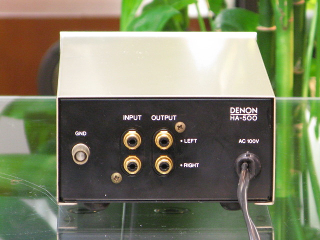 DENON HA-500 MCカートリッジヘッドアンプ 動作品 24，32dB切替可能