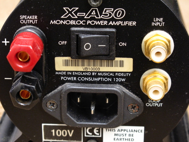 Musical Fidelity X-A50 パワーアンプ 本体 X-A50 MUSICAL FIDELITY - 中古オーディオ 高価買取・販売 ハイファイ堂