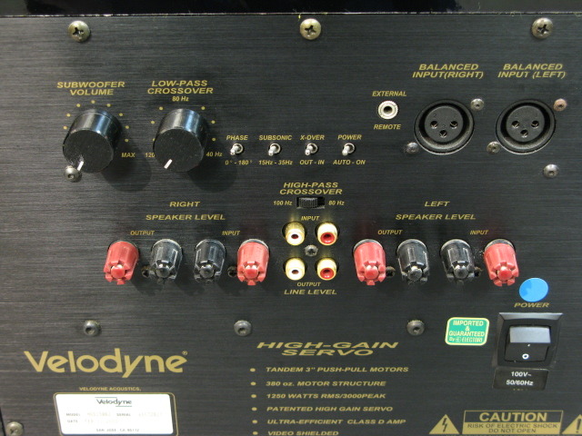 ♪ Velodyne ベロダイン HGS15BGJ サブウーファー 音出し確認済 中古