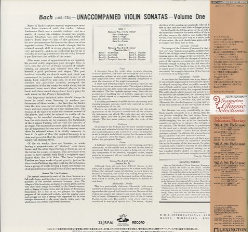 ヨハンナ・マルツィの遺産のすべて J.S.バッハ：無伴奏ヴァイオリン