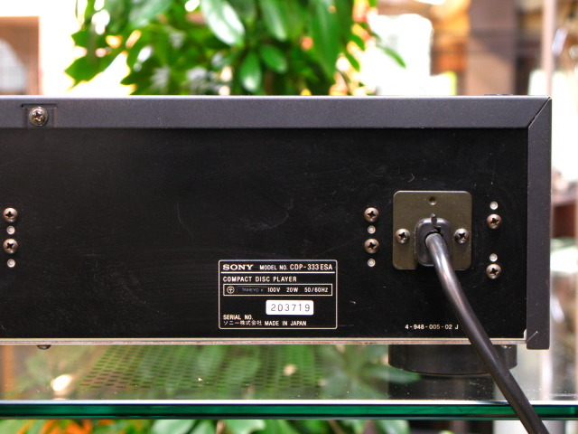 SONY CDプレイヤーCDP-333ESA リモコン付き CDP-333ESA SONY - 中古オーディオ 高価買取・販売 ハイファイ堂