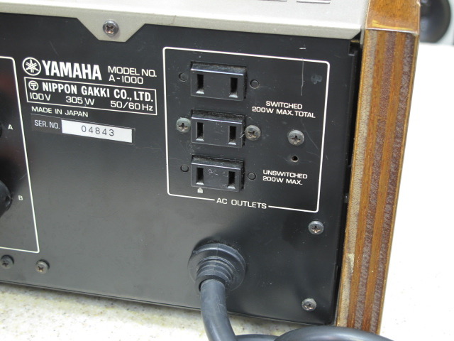ド*ィ様 YAMAHA STEREO AMPLIFIER A-1000 ジャンク ド*ィ様 YAMAHA STEREO AMPLIFIER A-1000 ジャンク