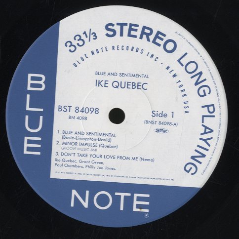 BLUE AND SENTIMENTAL/IKE QUEBEC IKE QUEBEC(ts) - 中古
