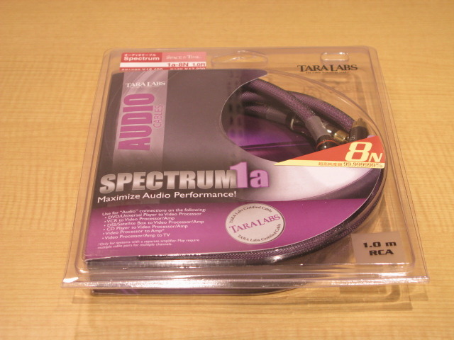 ９９．９９９９９９％　８Ｎ銅ＴＡＲＡ　ＬＡＢＳ スピーカーケーブル　ＰＲＩＳＭ　ＯＭＮＩⅡ １．０ｍ×２