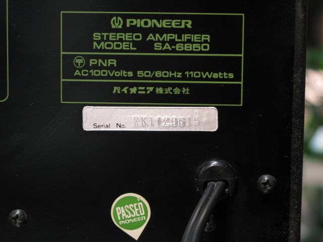 SA-6850 PIONEER - 中古オーディオ 高価買取・販売 ハイファイ堂