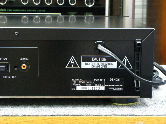 極美品】DENON CDプレーヤー DCD-1610 COLUMBIA ※訳あり DENON DCD-1610の仕様 デノン/デンオン