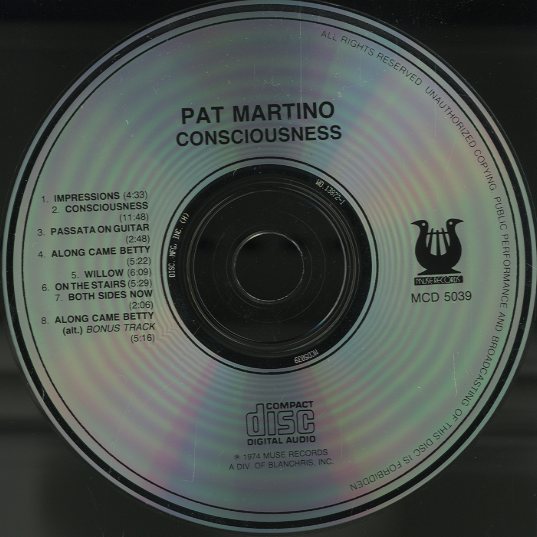 CONSCIOUSNESS/PAT MARTINO PAT MARTINO(g) - 中古オーディオ 高価買取