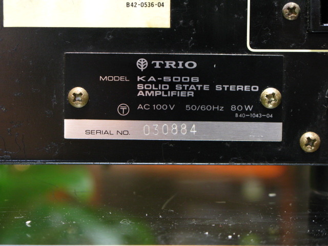 KA-5006 TRIO - HiFi-Do McIntosh/JBL/audio-technica/Jeff Rowland