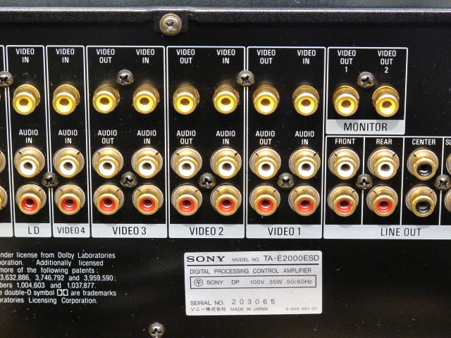 sony ta-e2000 esd 動作未確認 sony ta-e2000 esd 動作未確認 （SONY TA-E2000ESD does not