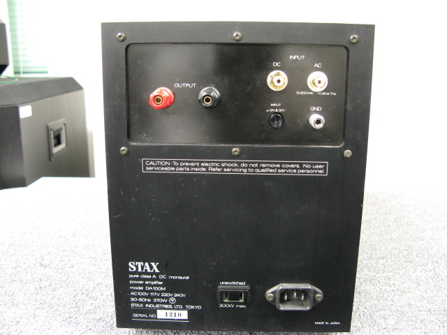 STAX DA-100M パワーアンプ スタックス ペア スタックス STAX DA-100M モノラルA級パワーアンプ ペア @22829