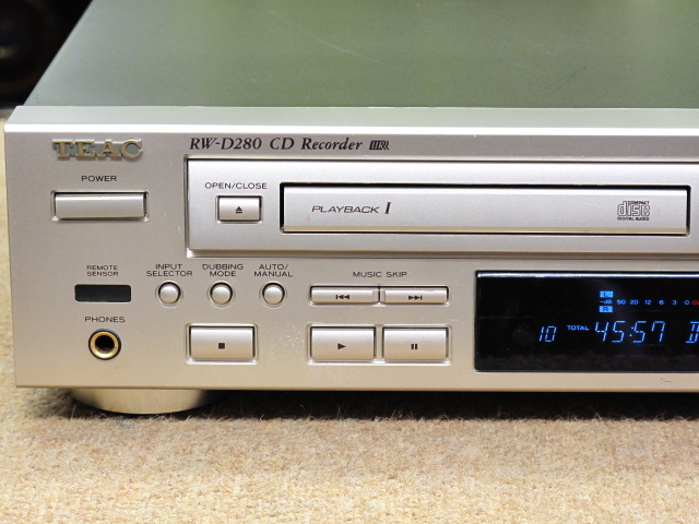 TEAC RW-D280 CDプレーヤー CDレコーダー ダブルデッキ 一部動作