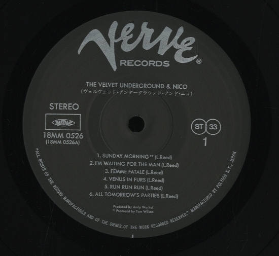 VELVET UNDERGROUND&NICO VELVET UNDERGROUND/NICO - 中古