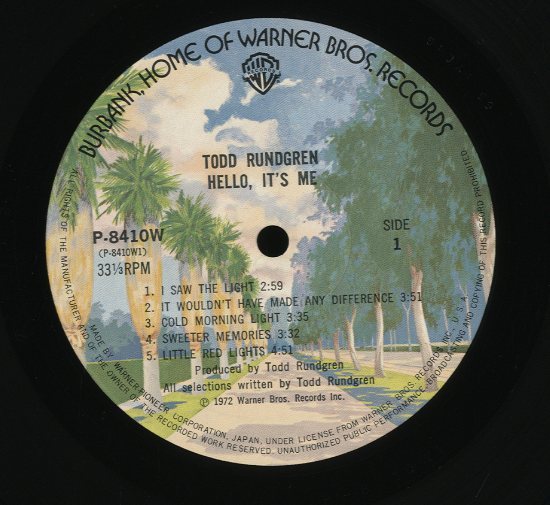 ハロー・イッツ・ミー/TODD RUNDGREN TODD RUNDGREN - 中古オーディオ