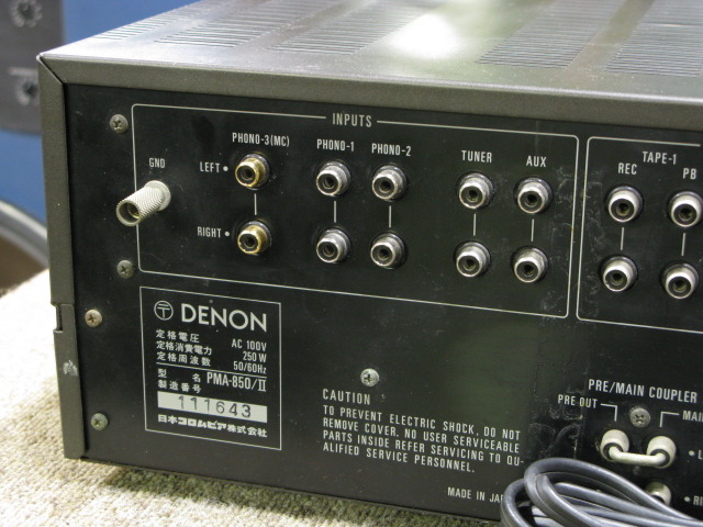DENON デノン　PMA-850 ジャンク品 Yahoo!オークション -「850」(DENON) (一般)の落札相場・落札価格