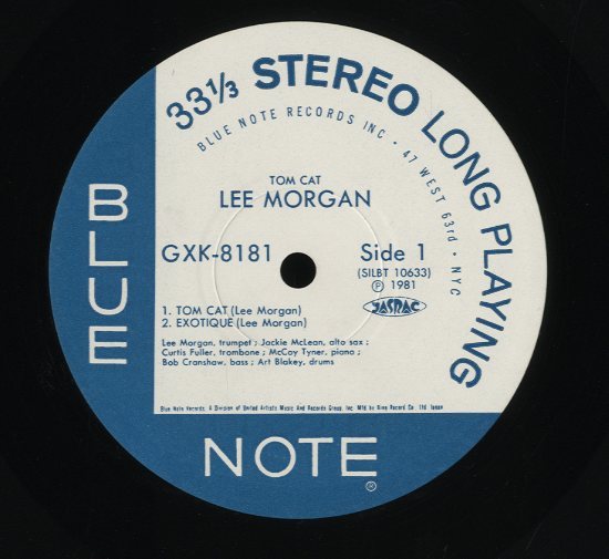 リー・モーガン / トム・キャット 国内盤 LP ブルーノート リー・モーガン / トム・キャット 国内盤 LP ブルーノート