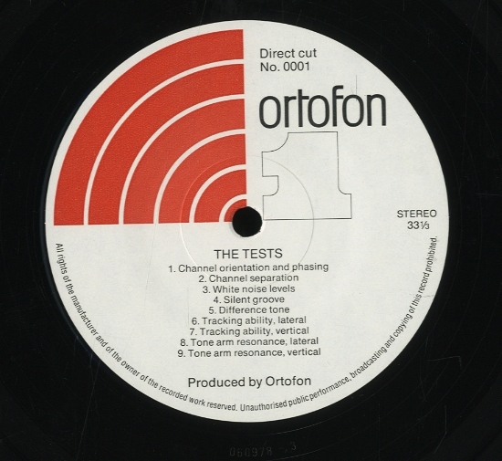 ORTOFON PICK UP TEST RECORD/DIRECT CUT - 中古オーディオ 高価買取