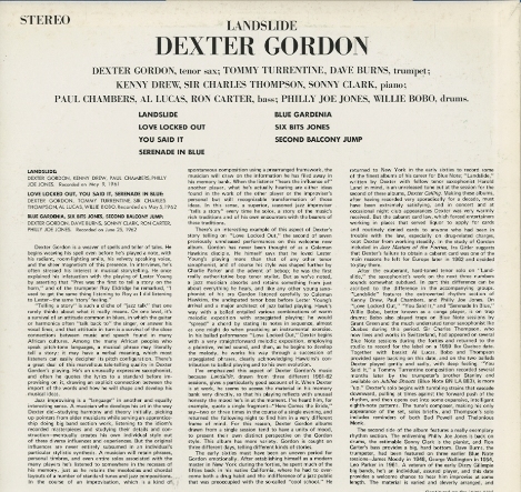 LANDSLIDE/DEXTER GORDON DEXTER GORDON - 中古オーディオ 高価