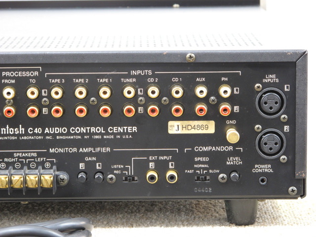 ◼️ジャンク品◼️マッキントッシュC40 AUDICONTROL CENTER