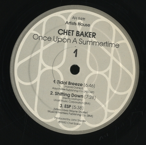 CHET BAKER ONCE UPON A SUMMERTIME CHET BAKER - 中古オーディオ 高価