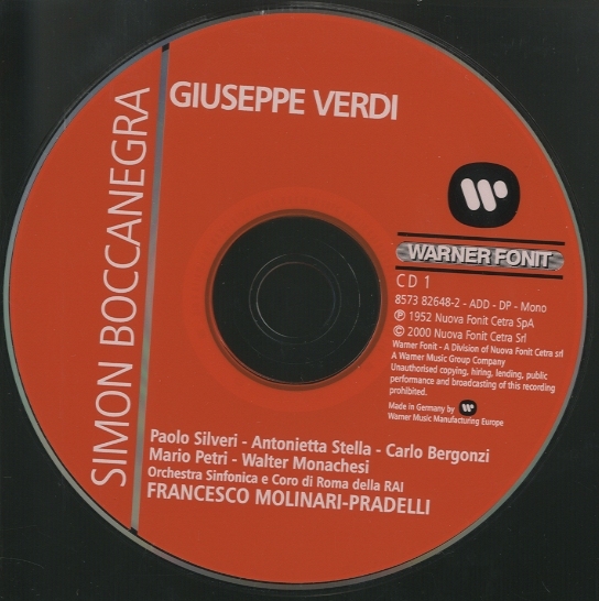 ヴェルディ：歌劇「シモン・ボッカネグラ」全曲 ヴェルディ