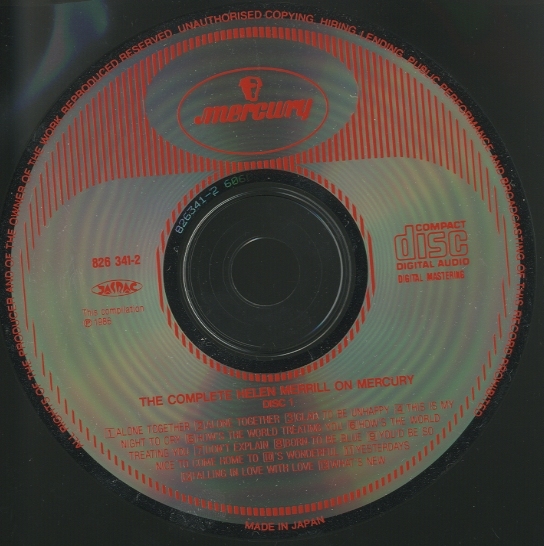 THE COMPLETE HELEN MERRILL ON MERCURY HELEN MERRILL - 中古