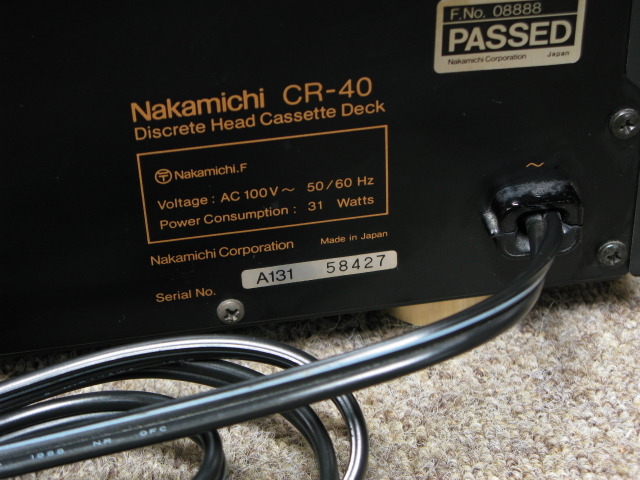CR-40 NAKAMICHI - 中古オーディオ 高価買取・販売 ハイファイ堂
