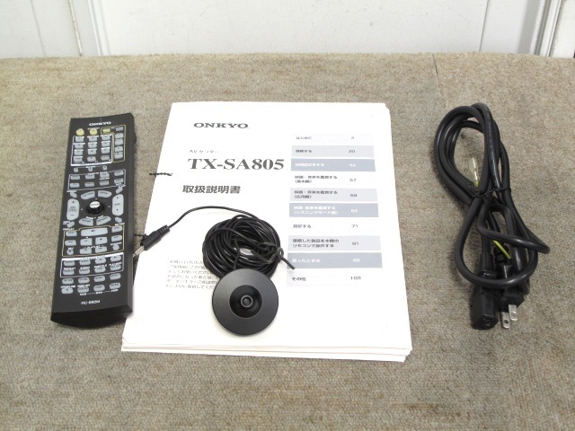 キム【美品】ONKYO(オンキヨー)AVセンター　TX-SA805 Amazon.co.jp: ONKYO AVセンター 230W×7ch THX URLTA2認定 TX-SA805(N
