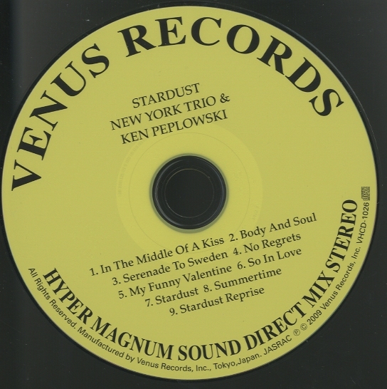 STARDUST/NEW YORK TRIO & KEN PEPLOWSKI NEW YORK TRIO & KEN
