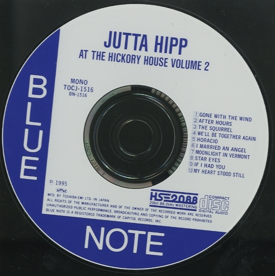 JUTTA HIPP AT THE HICKORY HOUSE VOLUME 2 JUTTA HIPP - 中古