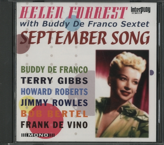 【中古】 September Songs SEPTEMBER SONG/HELEN FORREST WITH DE FRANCO SEXTET HELEN
