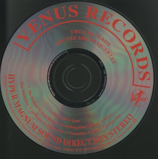 TRUE BALLADS/ARCHIE SHEPP QUARTET(紙ジャケ) ARCHIE SHEPP - 中古